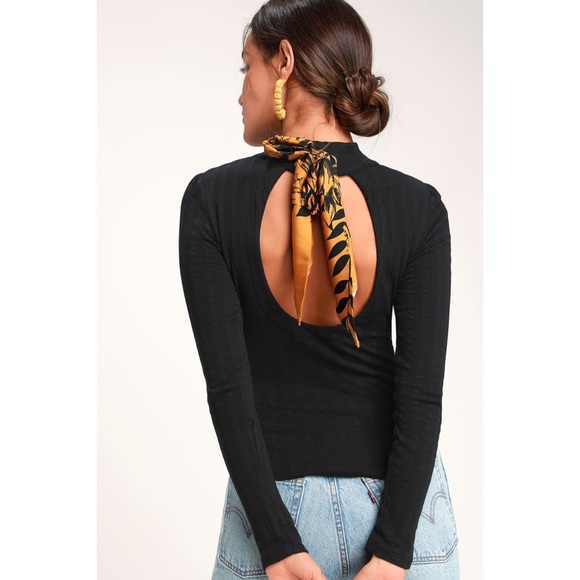 Free People Party in the back mock neck long sleeve top Size Medium - Picture 2 of 10